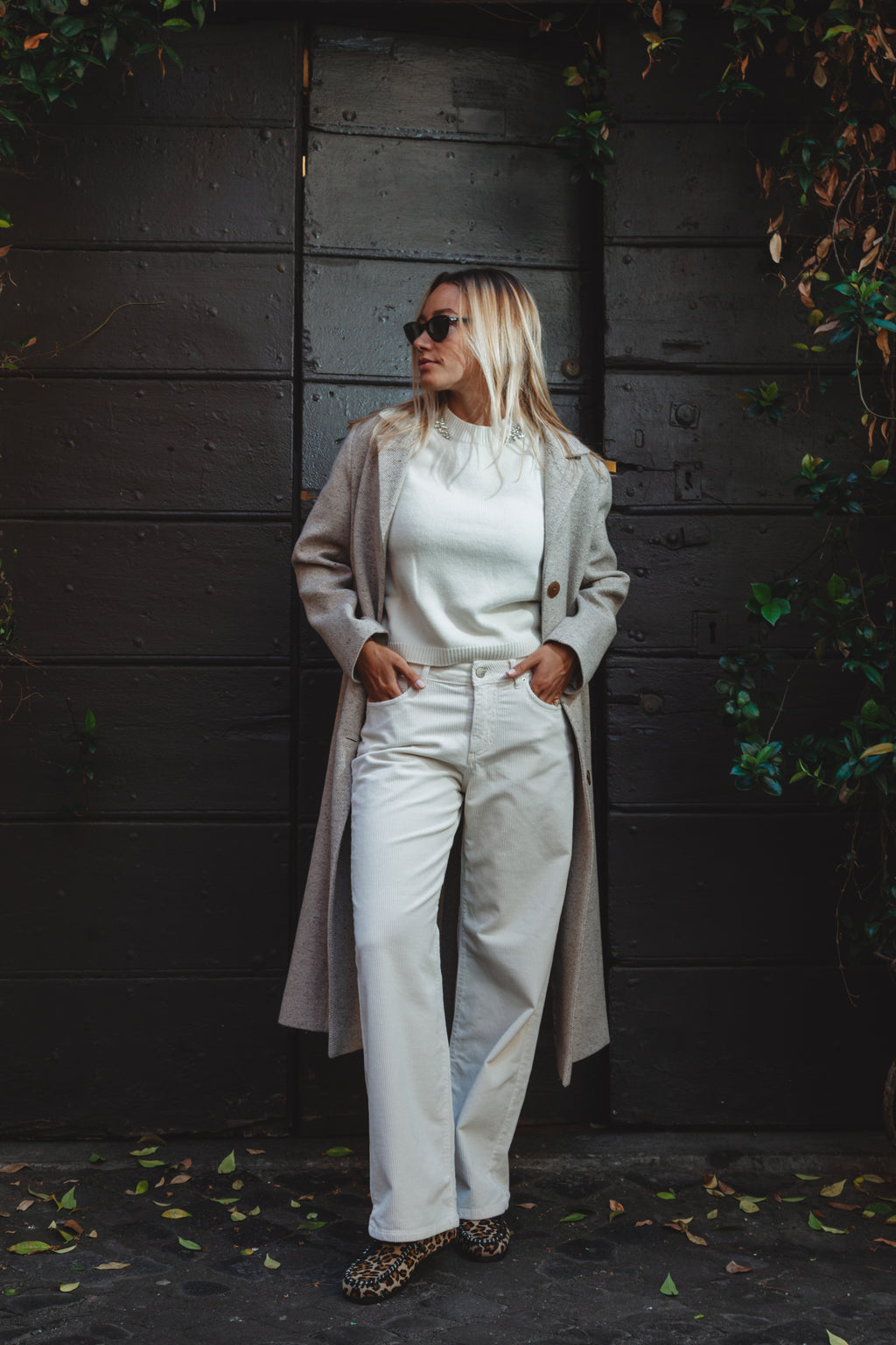 Pantaloni Aria Wide Leg Velluto