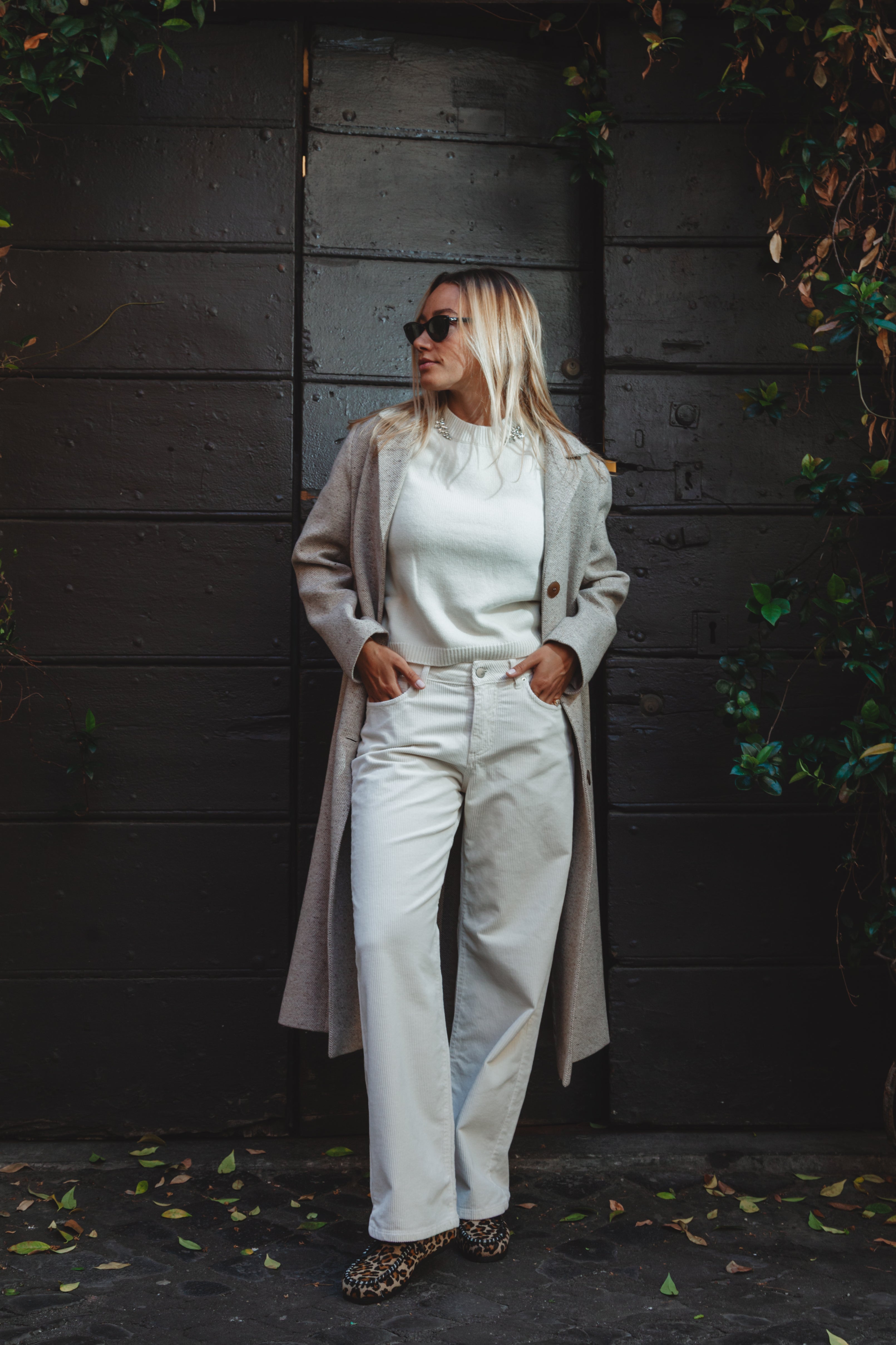 Pantaloni Aria Wide Leg Velluto