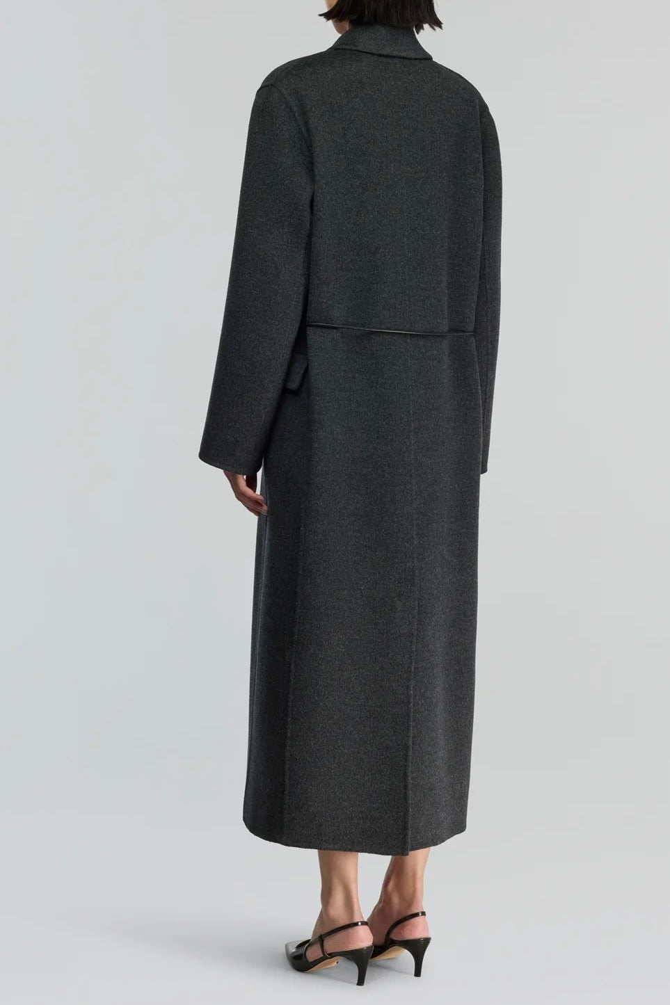 Cappotto Panno con Cinta Ecopelle