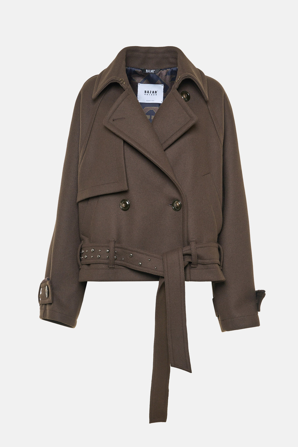 Trench Corto Con Studs