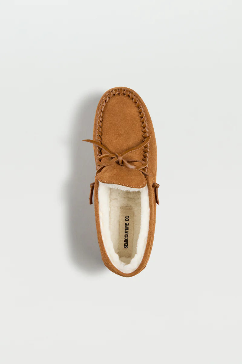 Mocassino Scamosciato con Pelliccetta